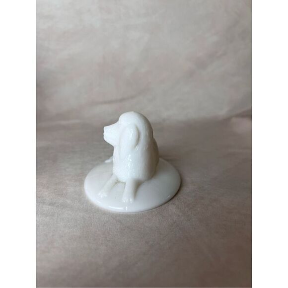 Vintage Westmoreland Dog on Basket Top Only - Picture 4 of 6